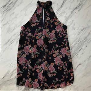 Mock Neck Floral Dress